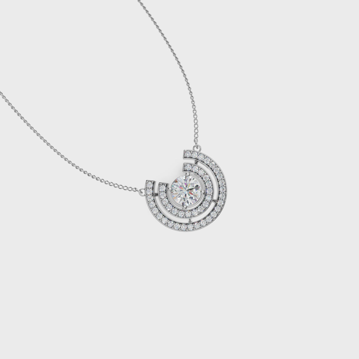 Good luck horseshoe Shape diamond pendant