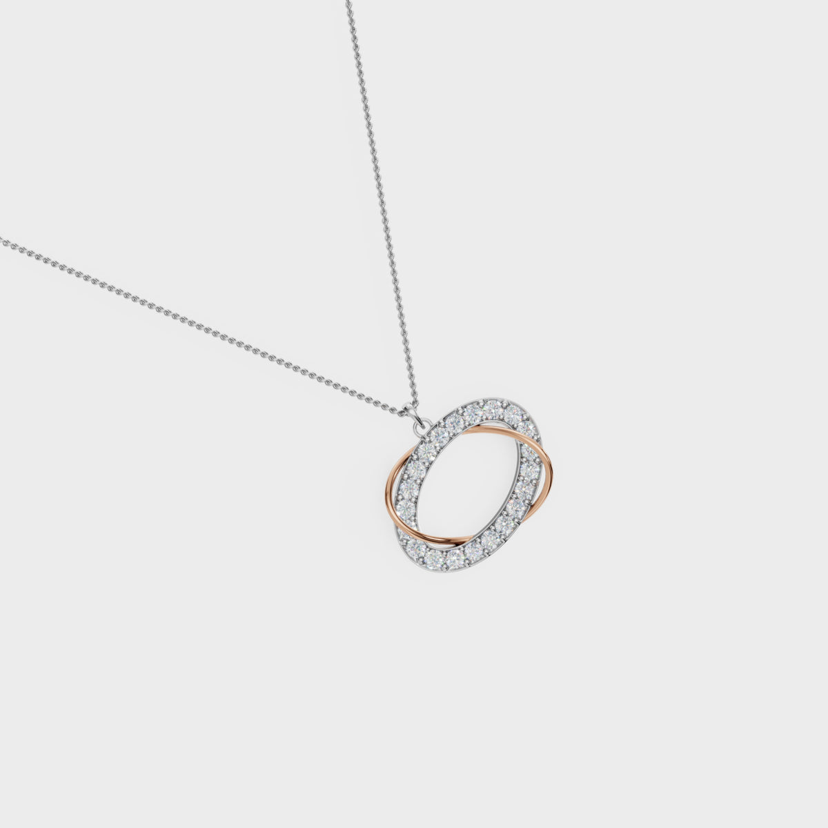 Celestial Orbit Diamond Round cut Diamond Pendant