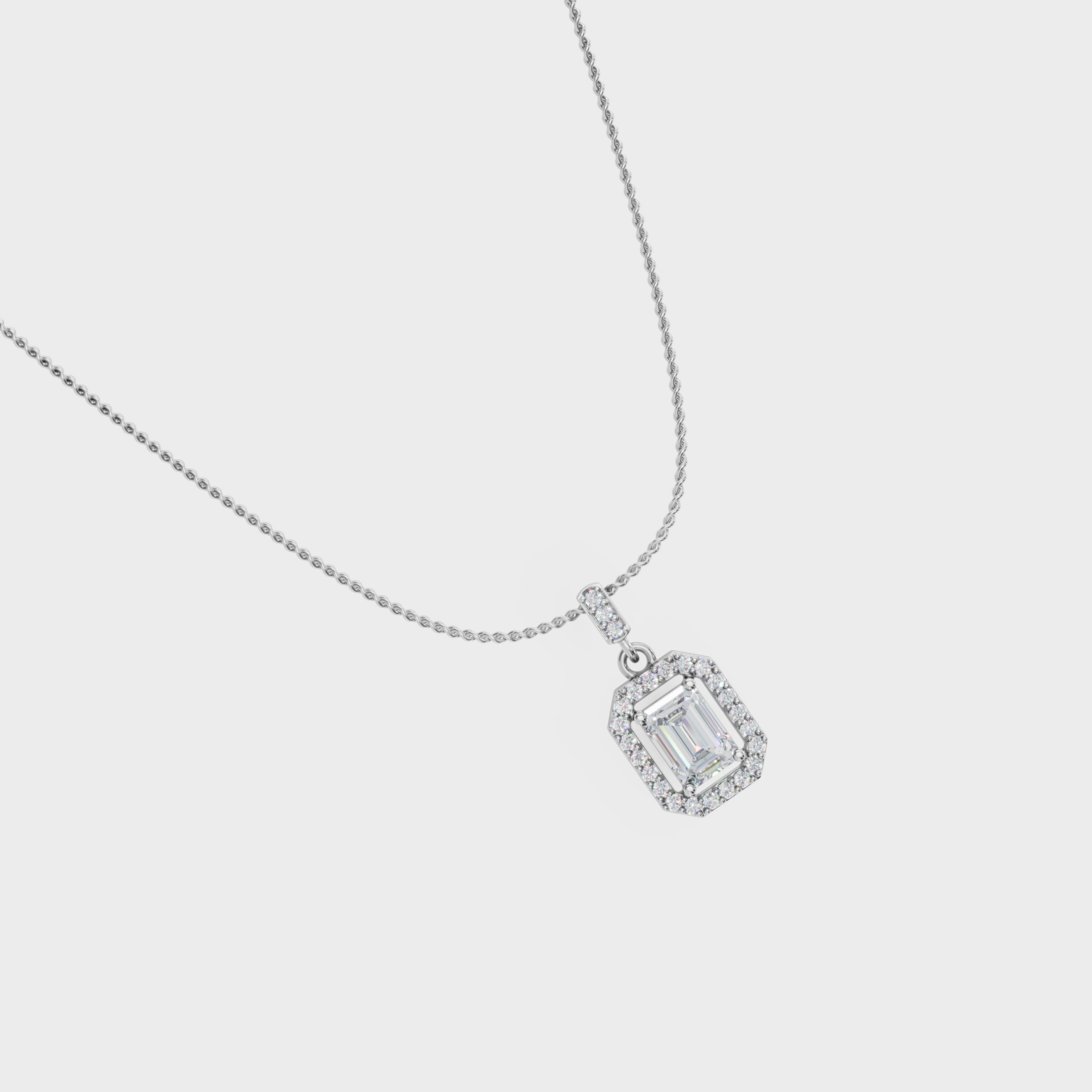 Luxe 1ct Emerald Cut Pendant