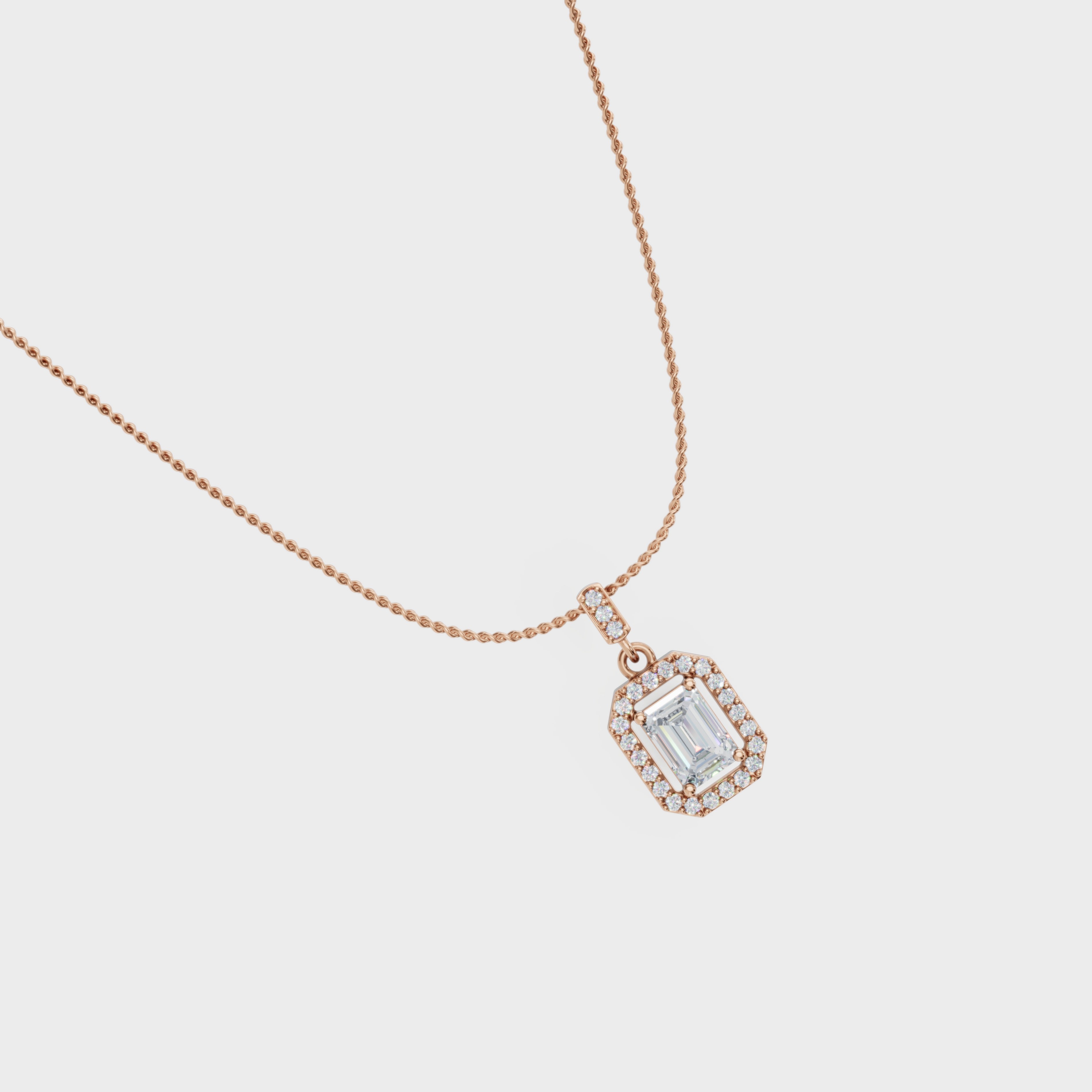 Luxe 1ct Emerald Cut Pendant