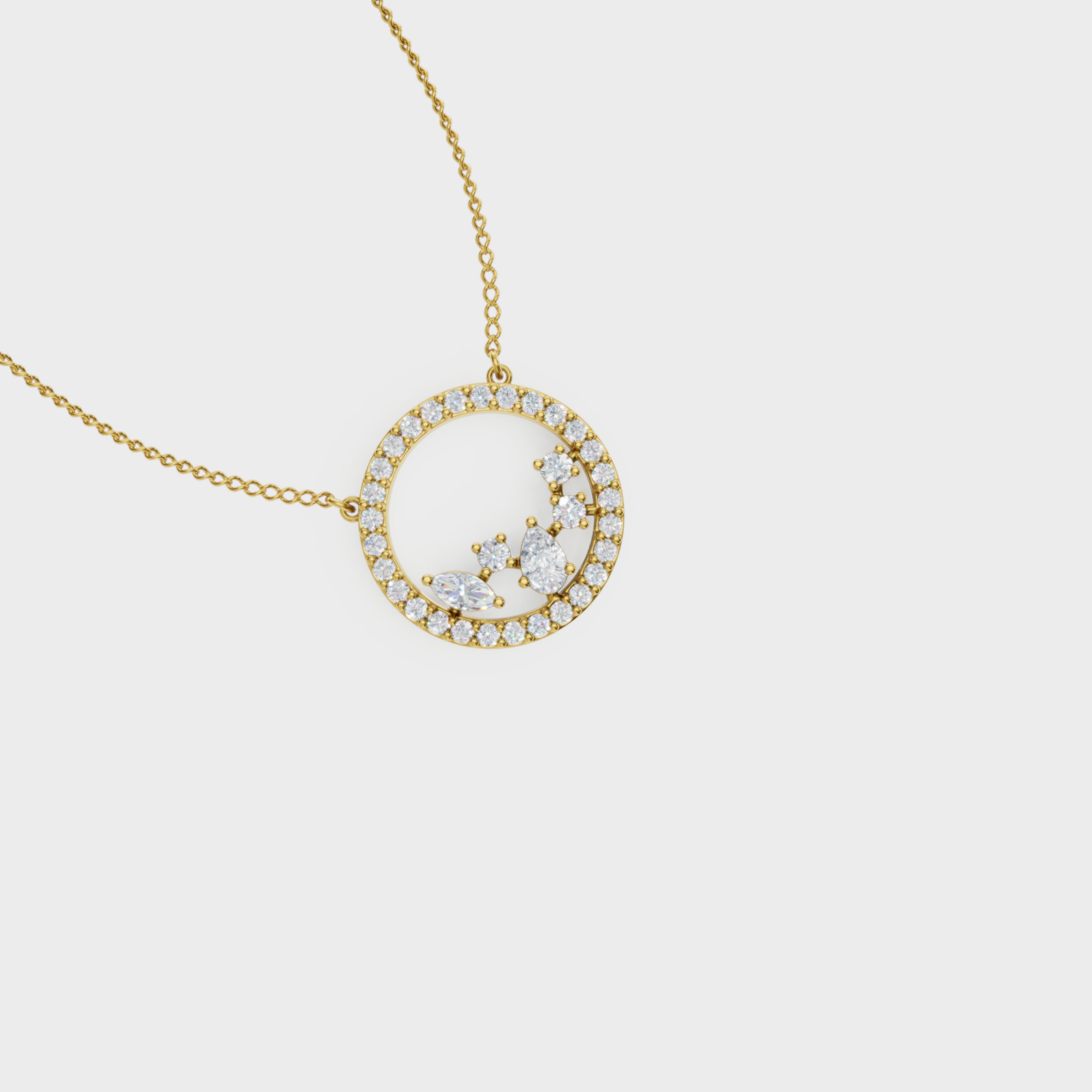 Celestial circle pendant