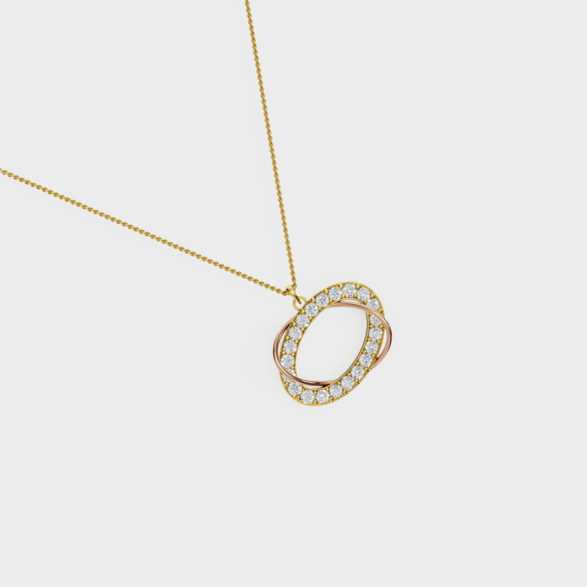Celestial Orbit Diamond Round cut Diamond Pendant
