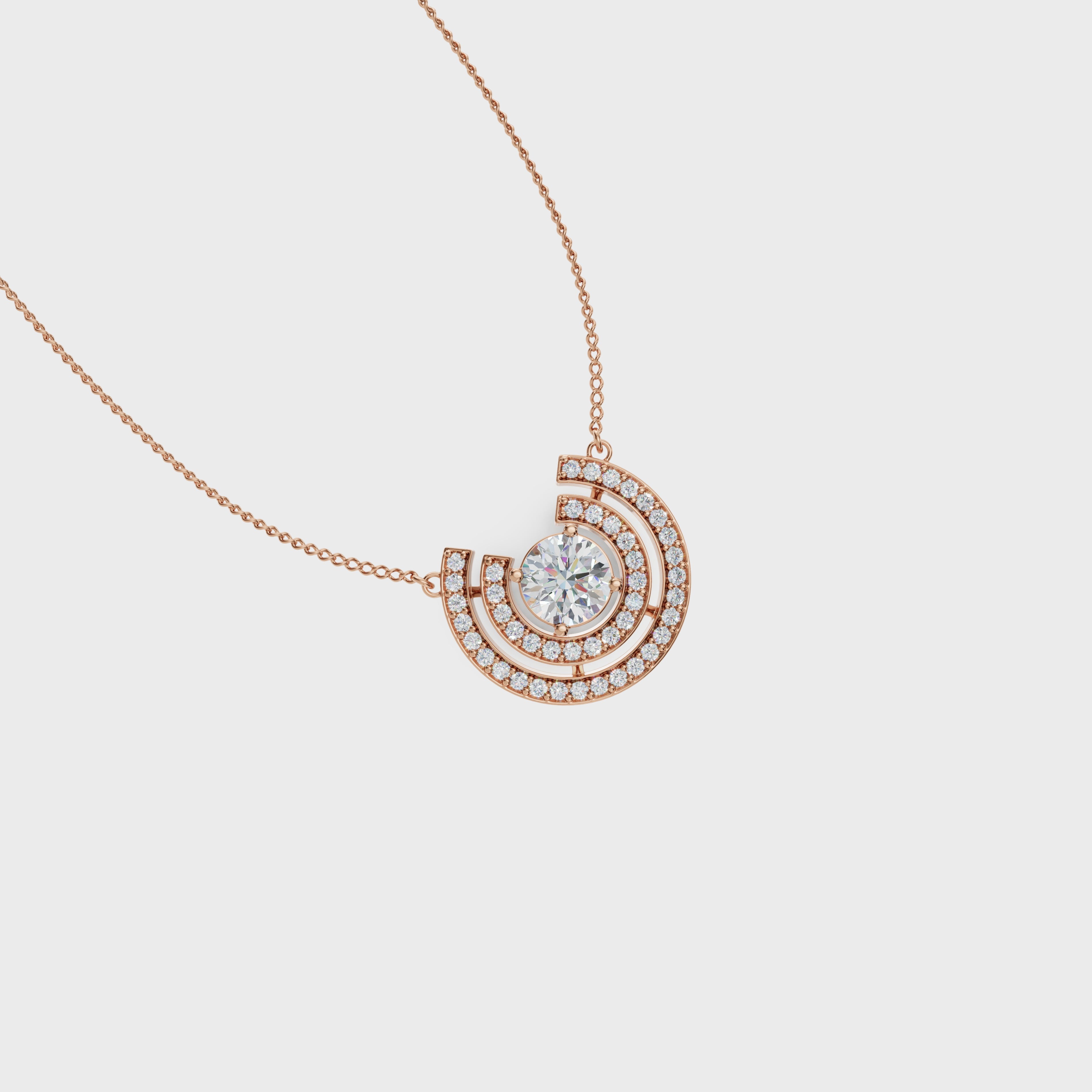 Good luck horseshoe Shape diamond pendant