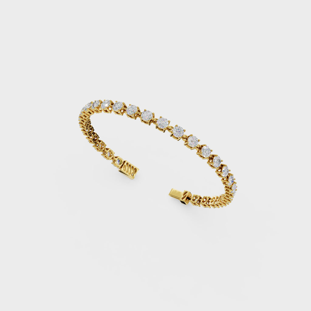 Round Cut Diamond Tennis Bracelet