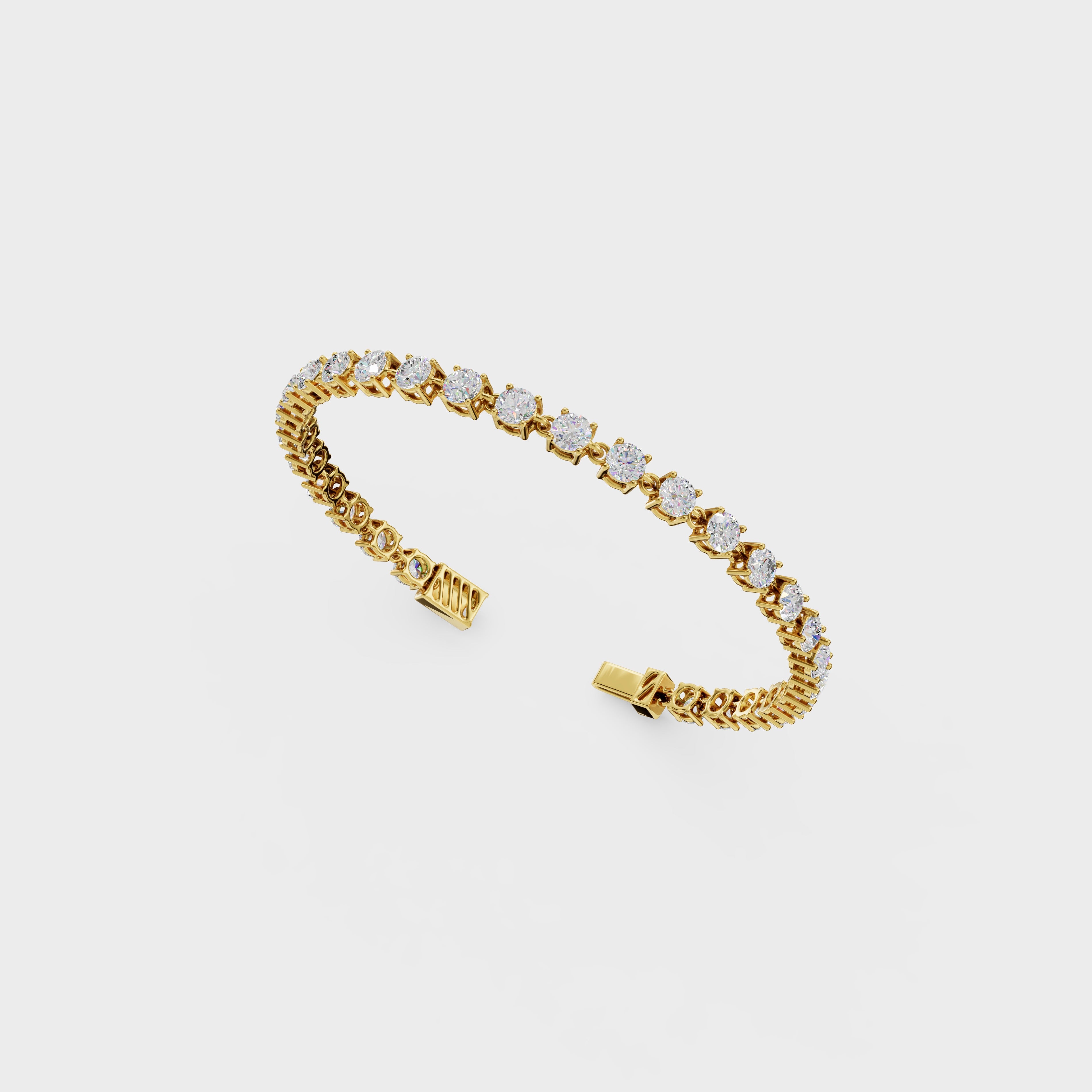 Round Cut Diamond Tennis Bracelet