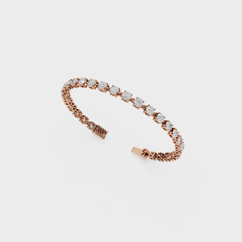 Round Cut Diamond Tennis Bracelet