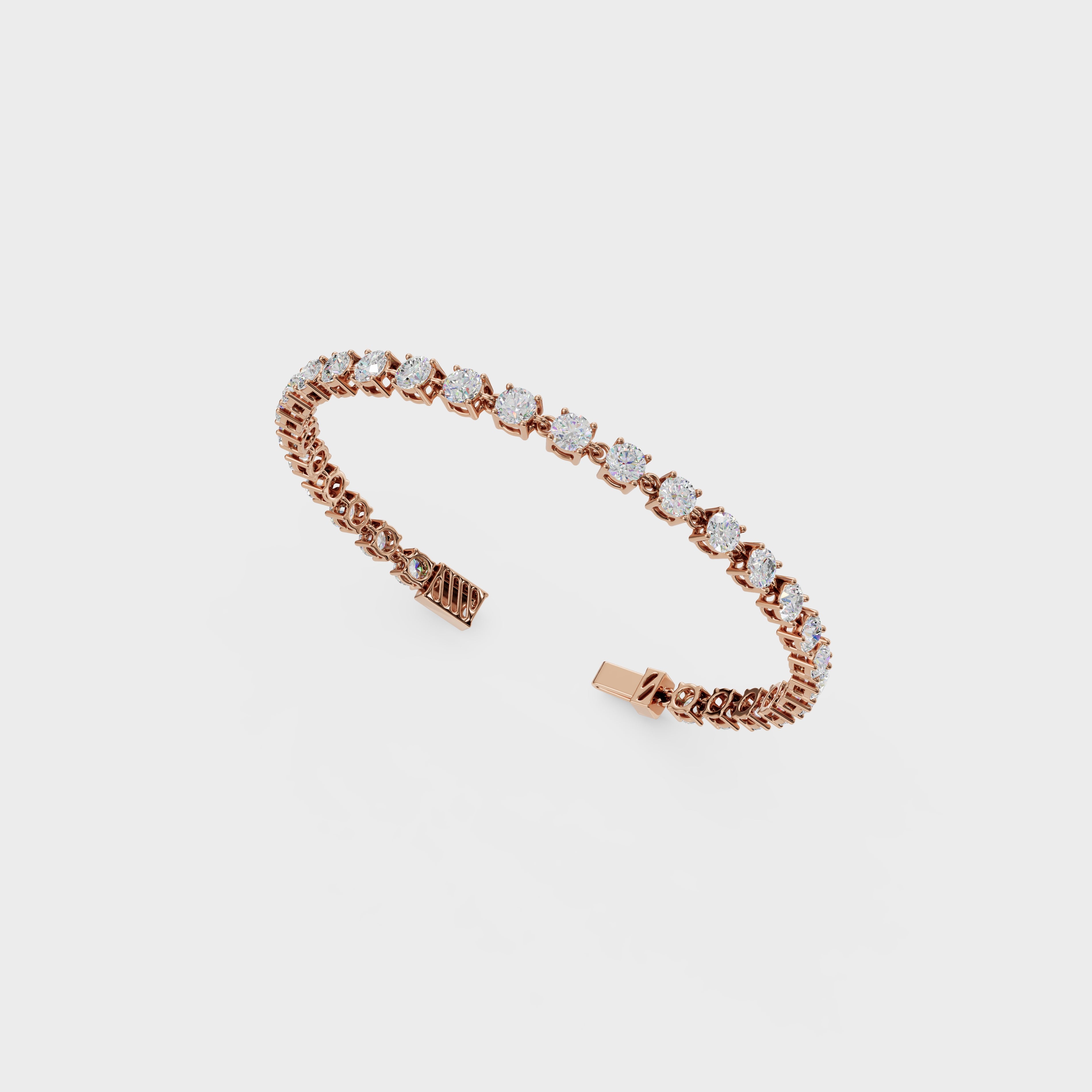 Round Cut Diamond Tennis Bracelet