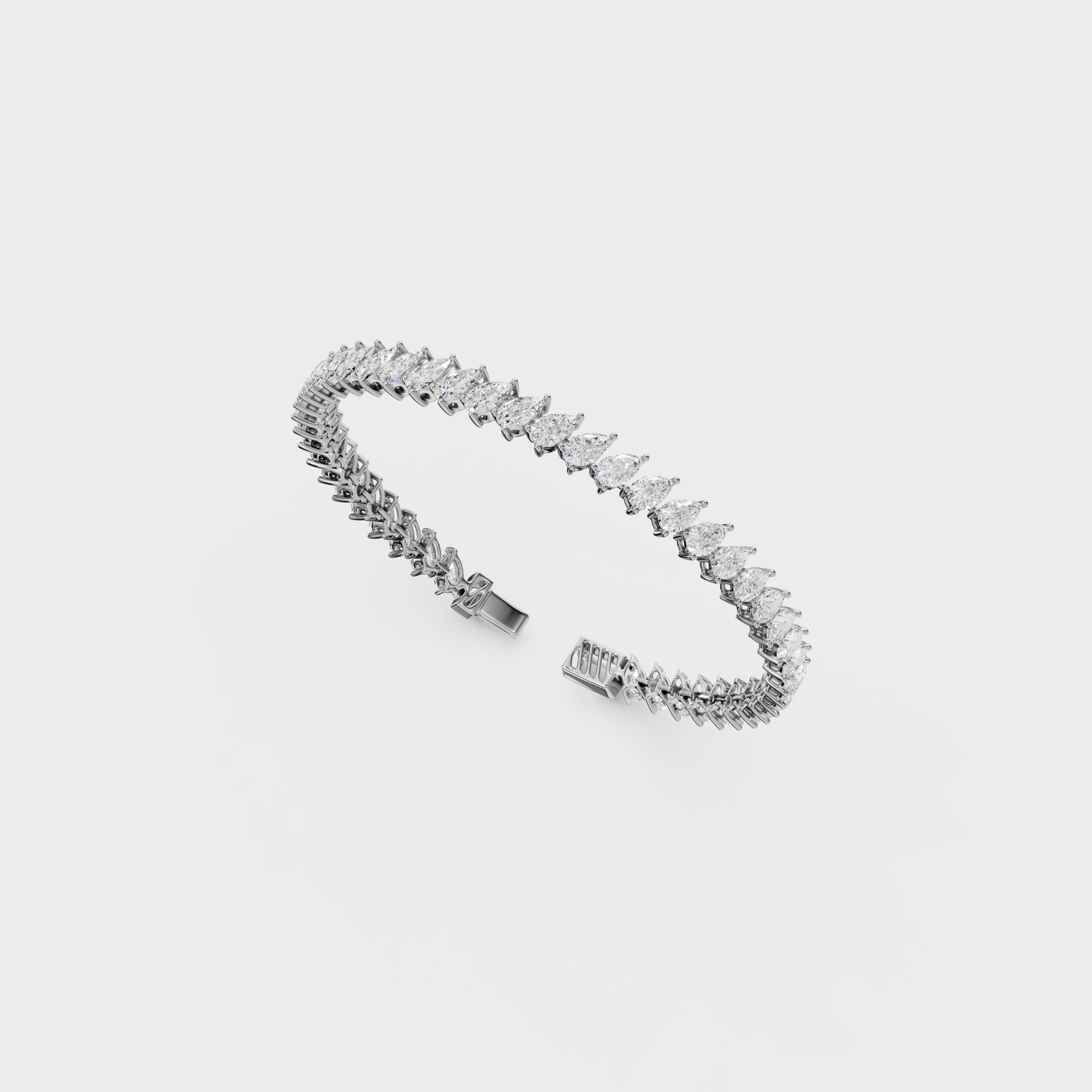 Luxe Spark Leaf Tennis Bracelet