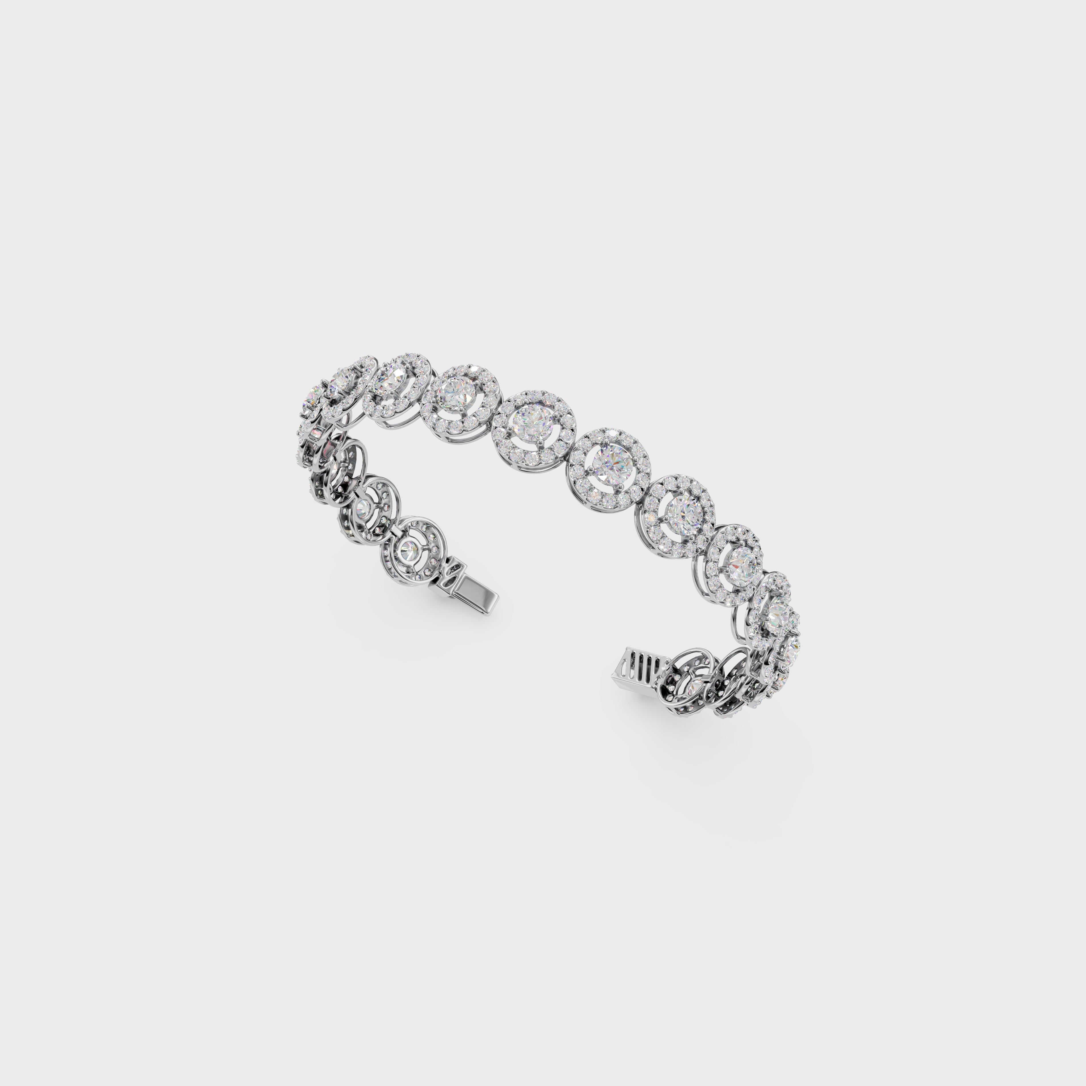 Halo Diamond Bracelet