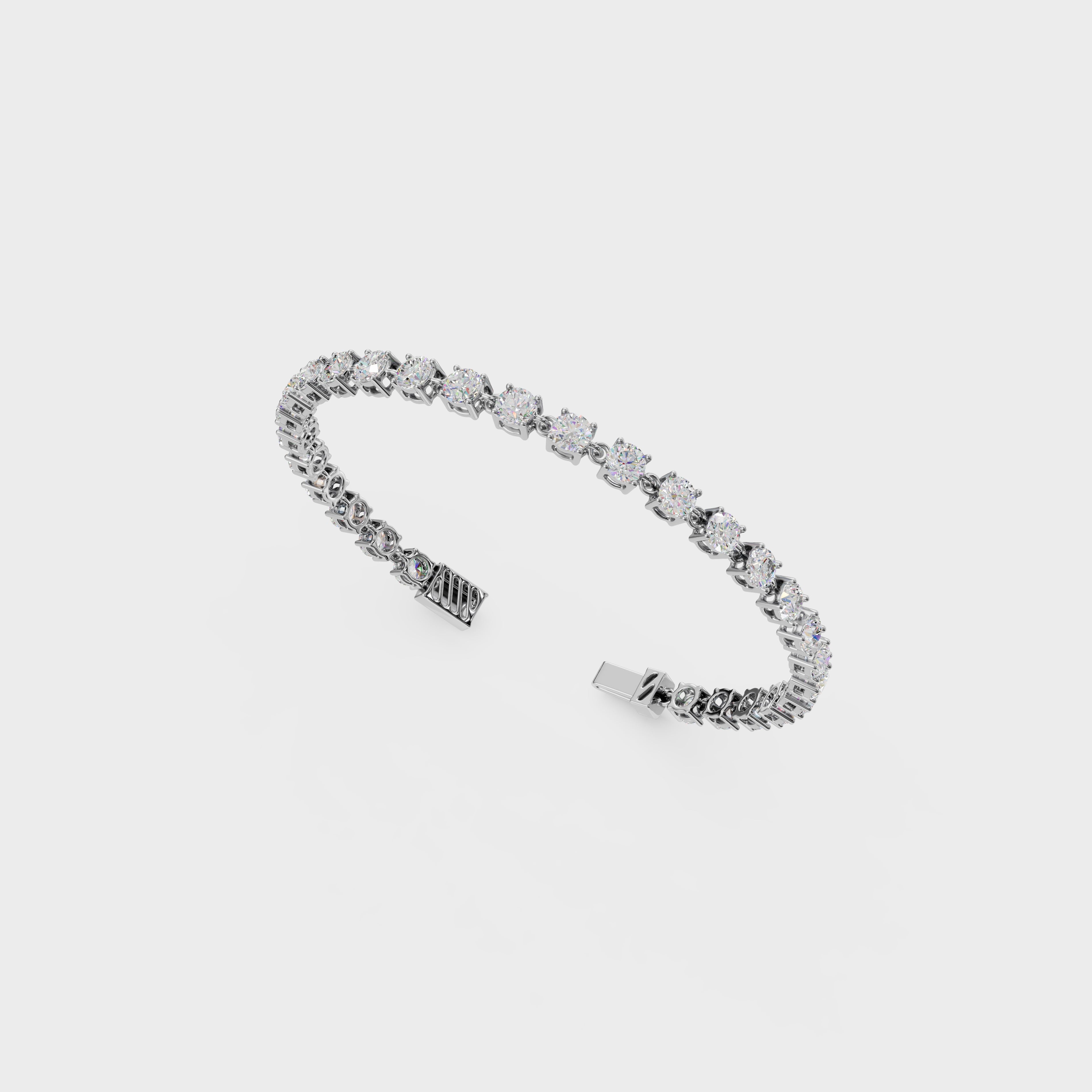 Round Cut Diamond Tennis Bracelet