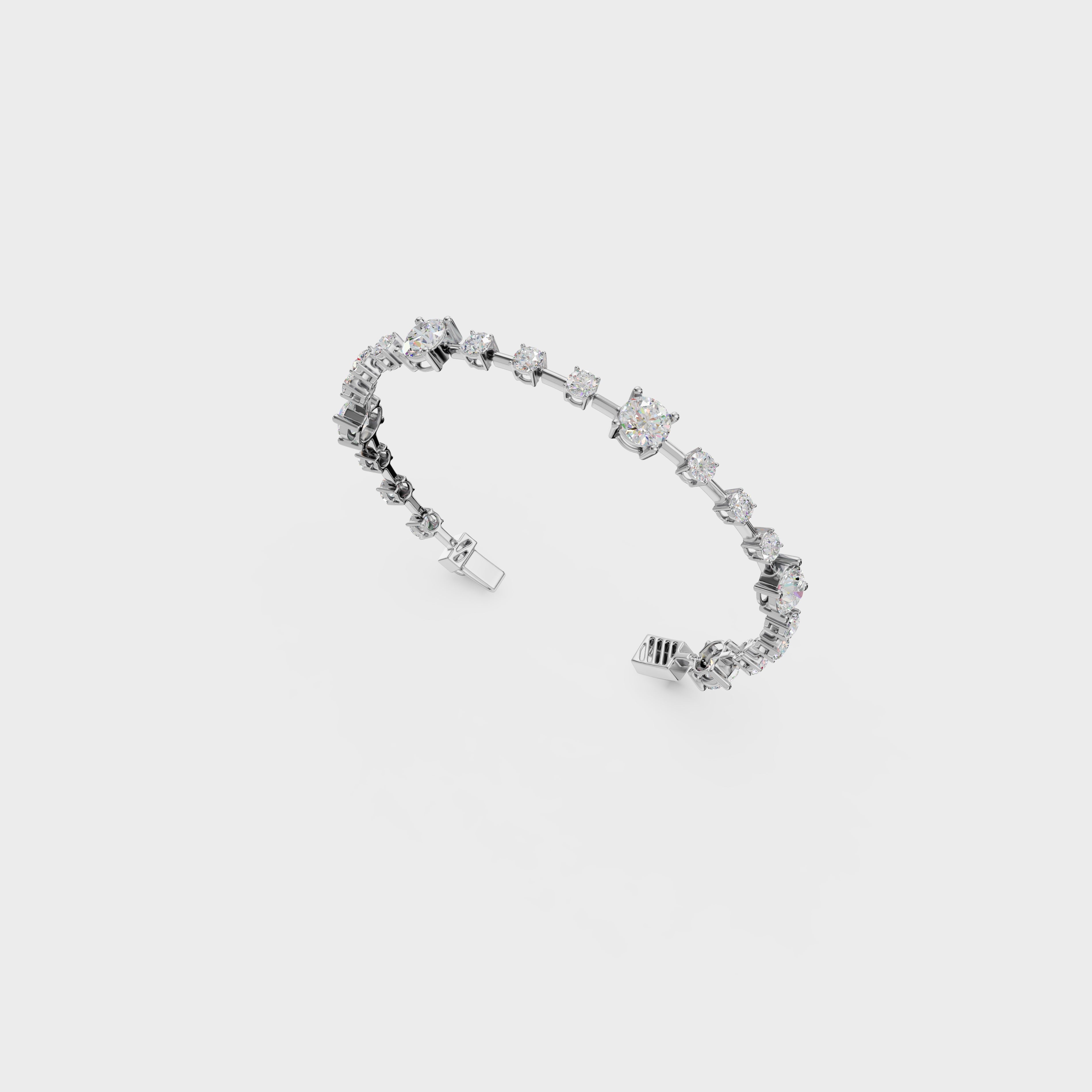 Elegant Round Cut Cubic Zirconia Tennis Bracelet