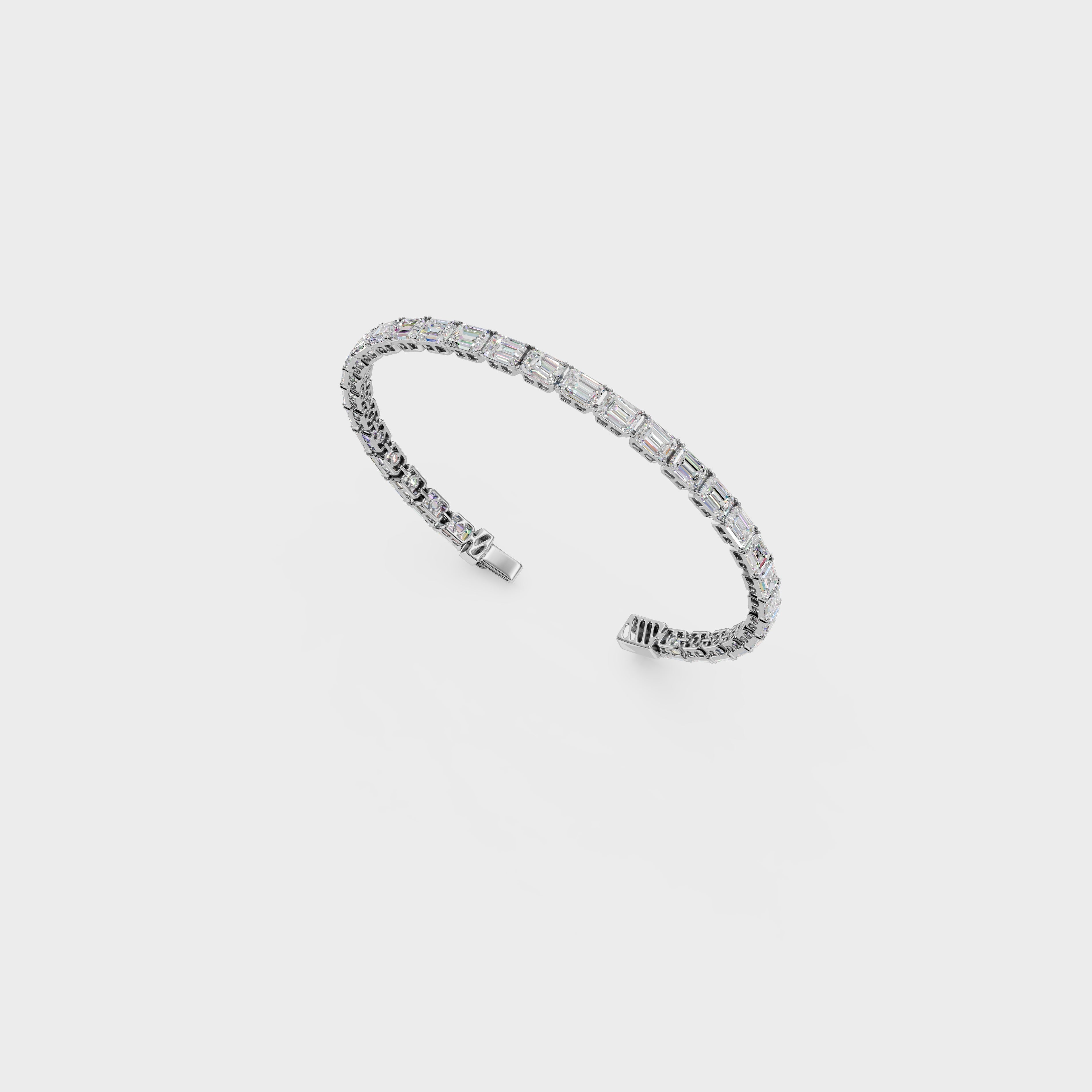 Classic Emerald Cut Diamond Bracelet
