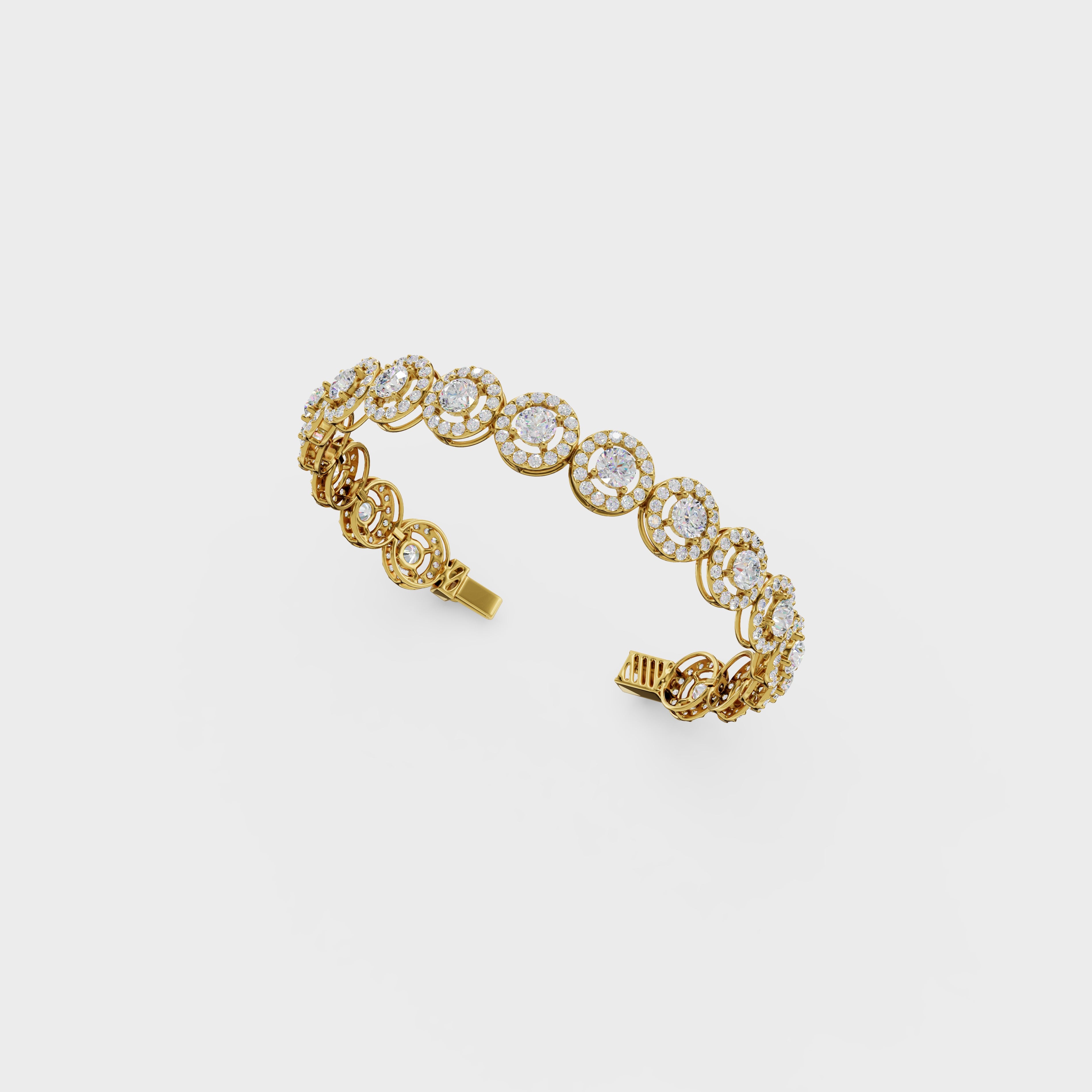 Halo Diamond Bracelet