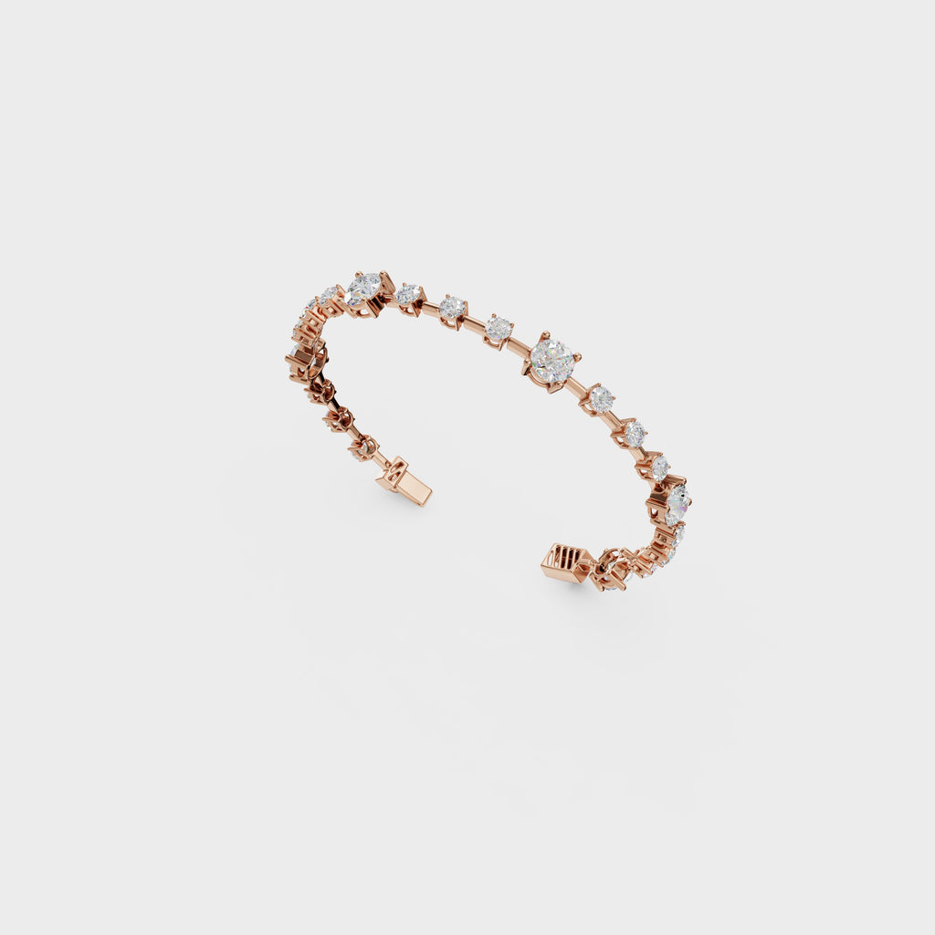 Elegant Round Cut Cubic Zirconia Tennis Bracelet