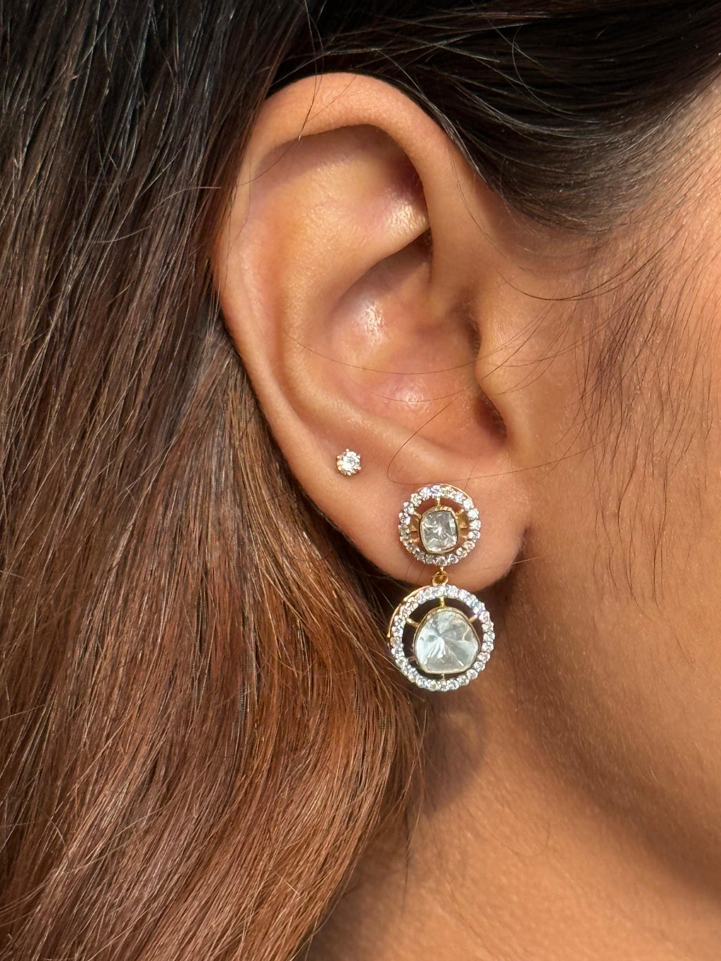 Gulbahaar Graduation Polki Pendant set