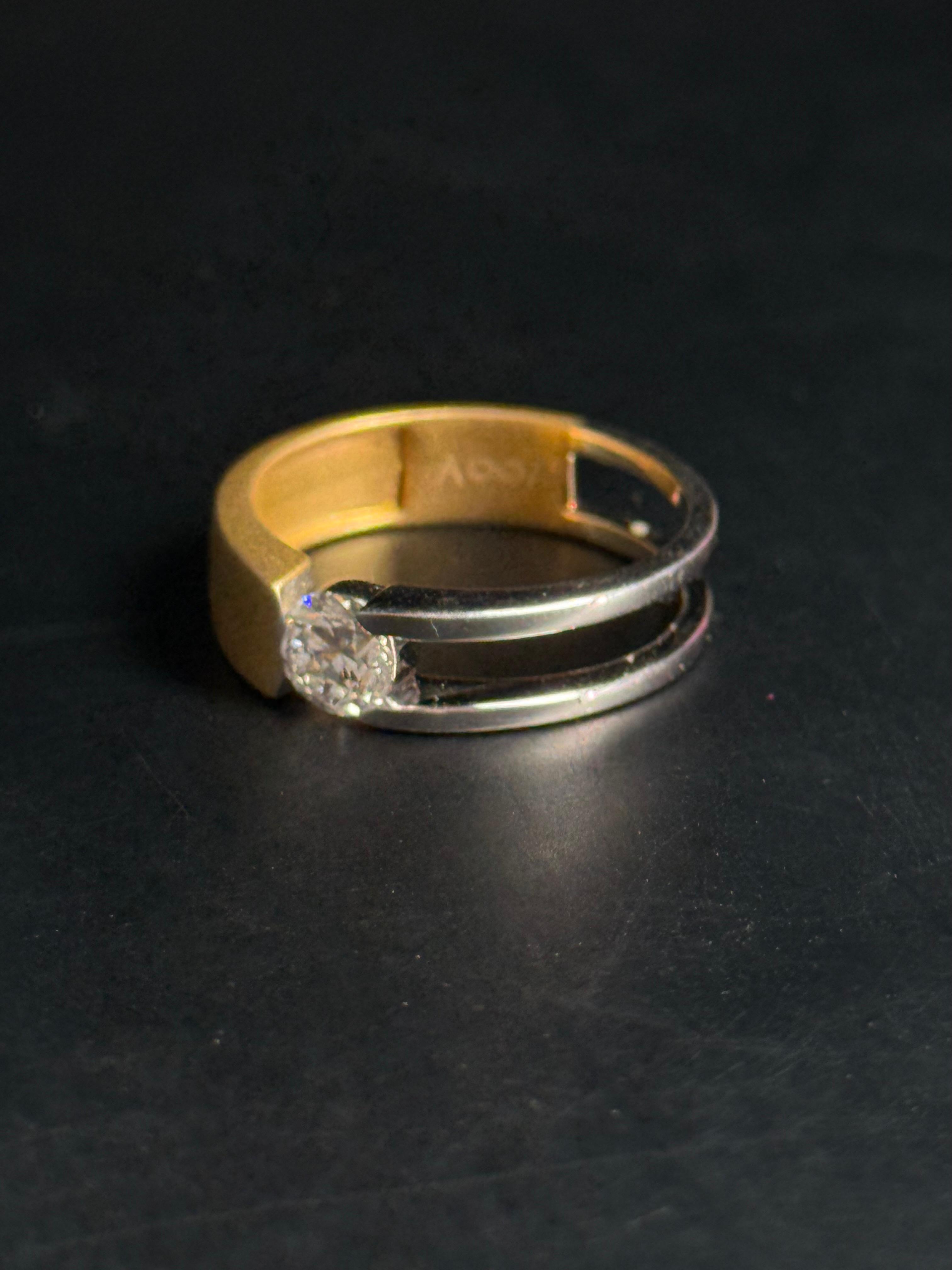 0.50ct 2 tone men's Ring