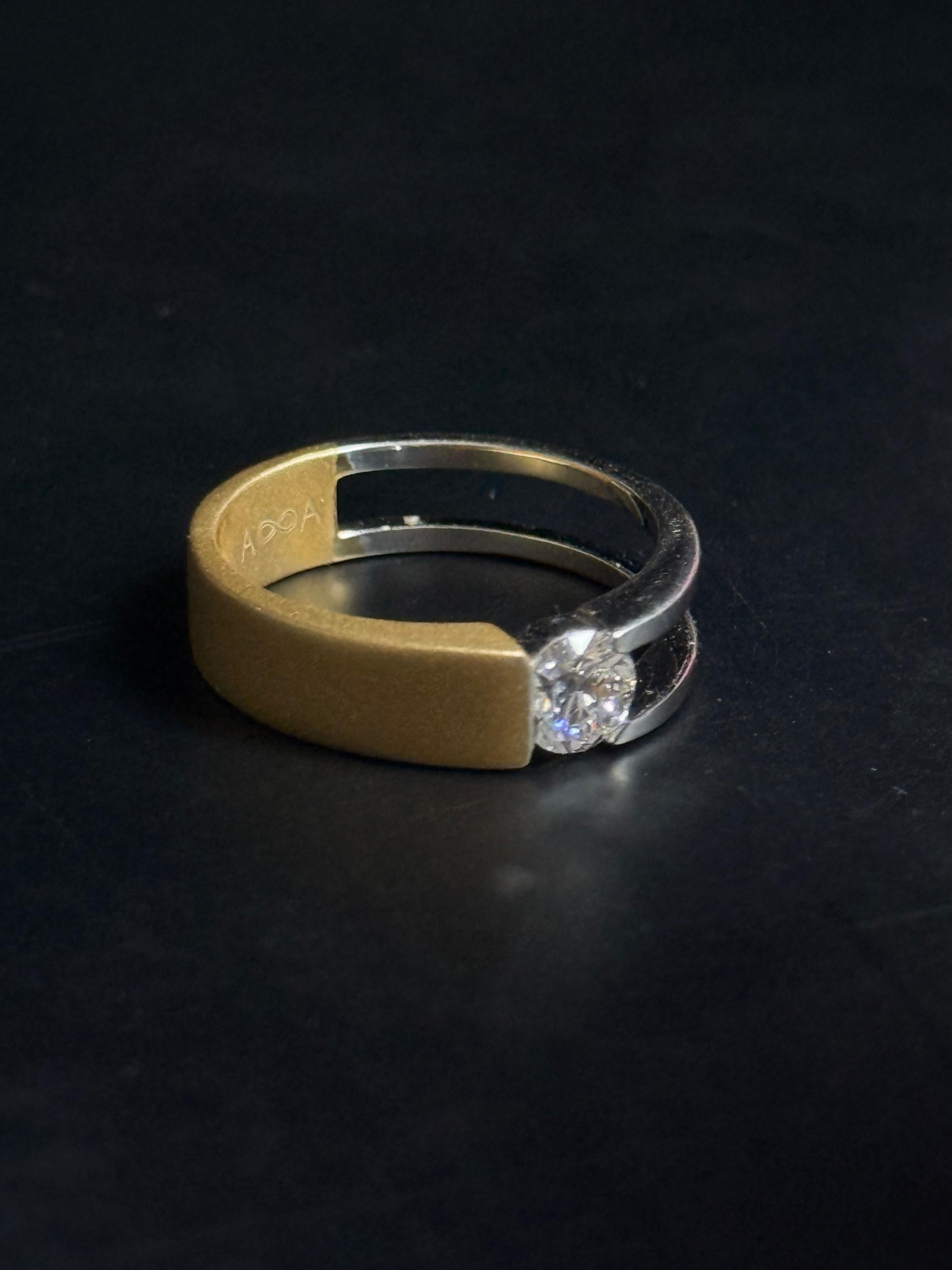 0.50ct 2 tone men's Ring
