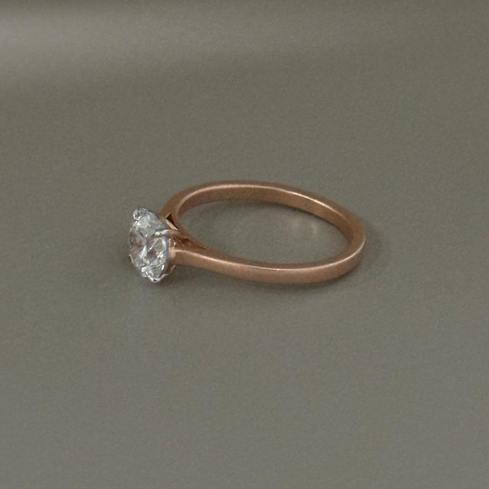 Ocatgonal Cut Diamond Ring