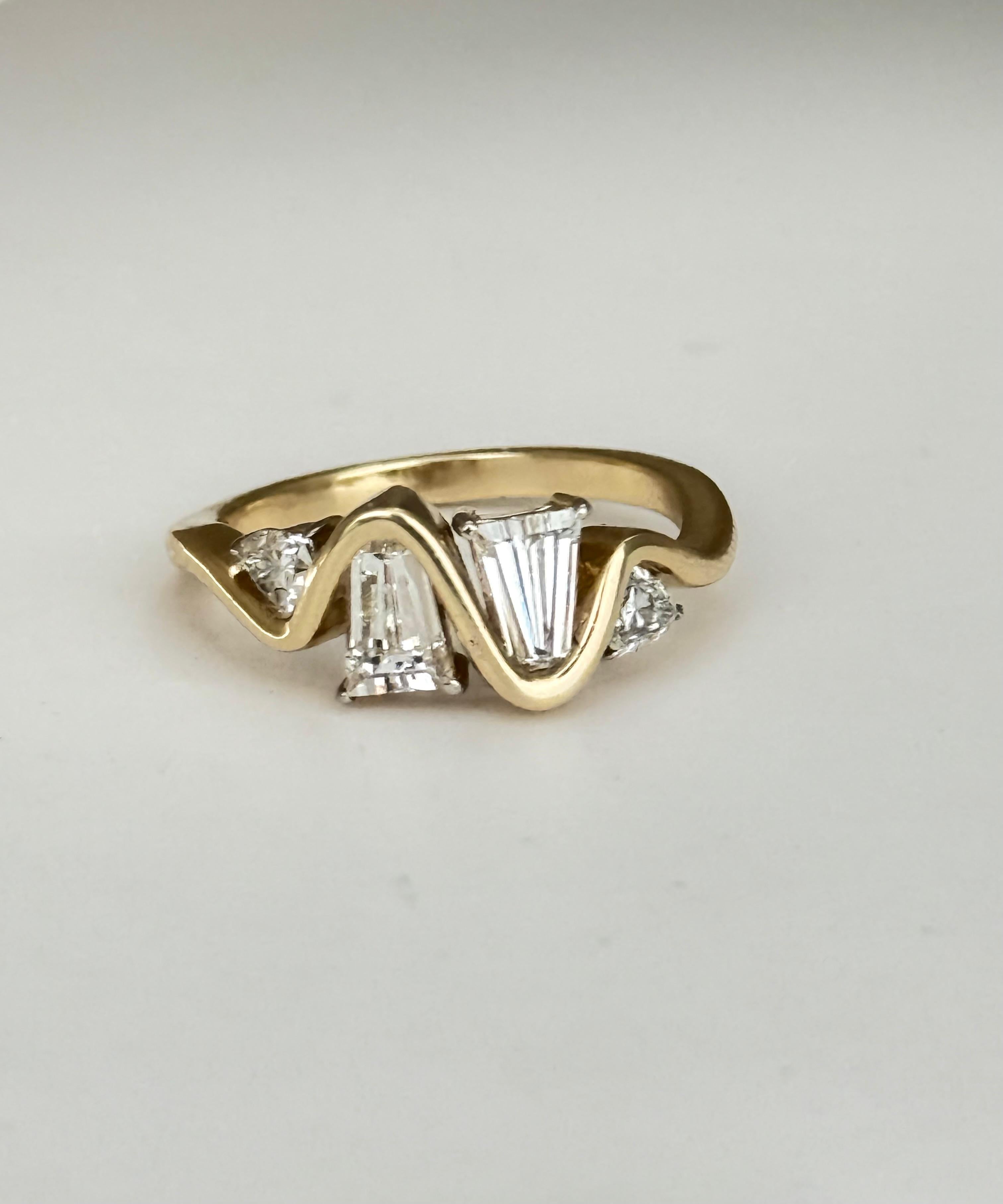 Wave of Diamond Ring