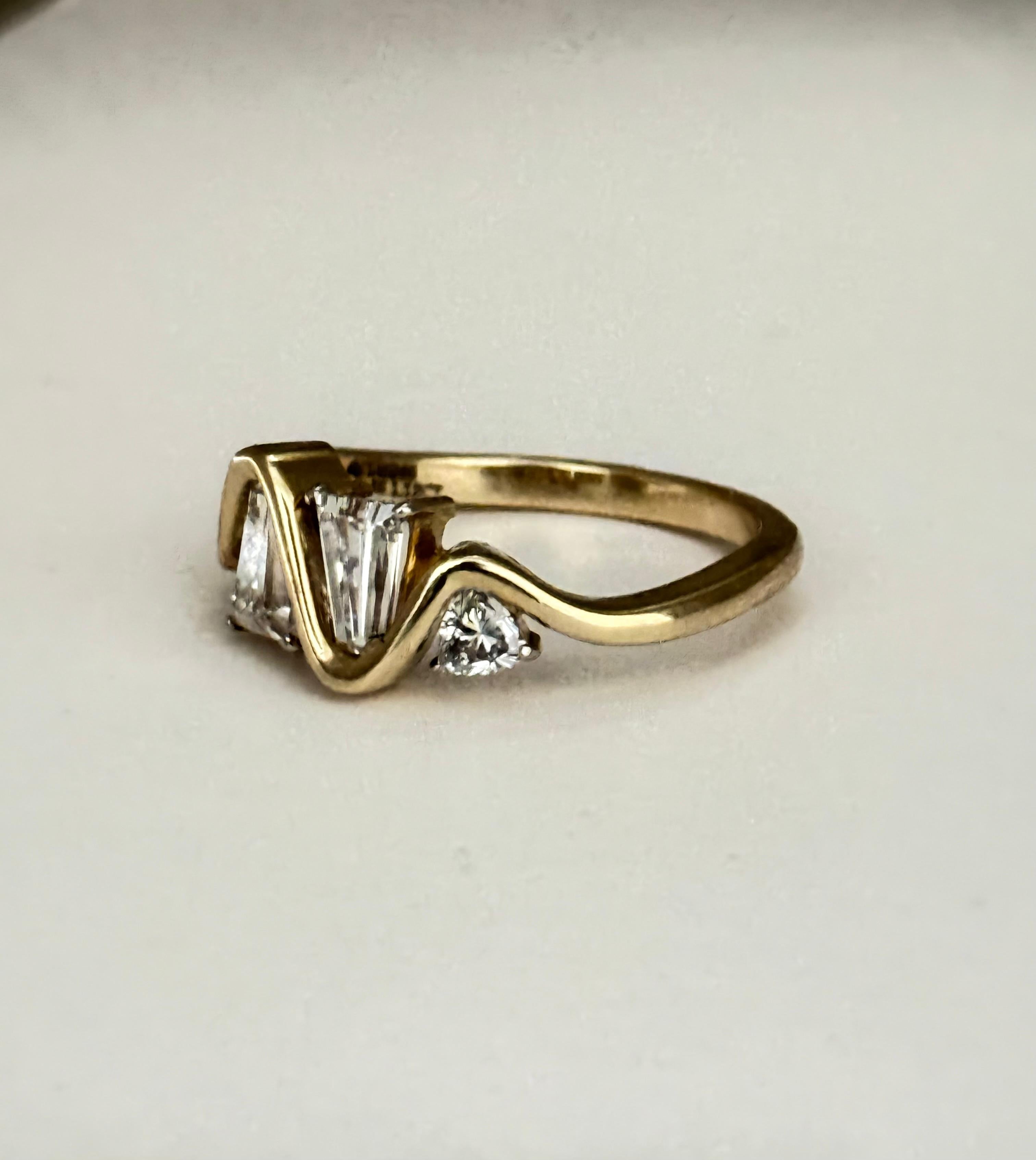 Wave of Diamond Ring