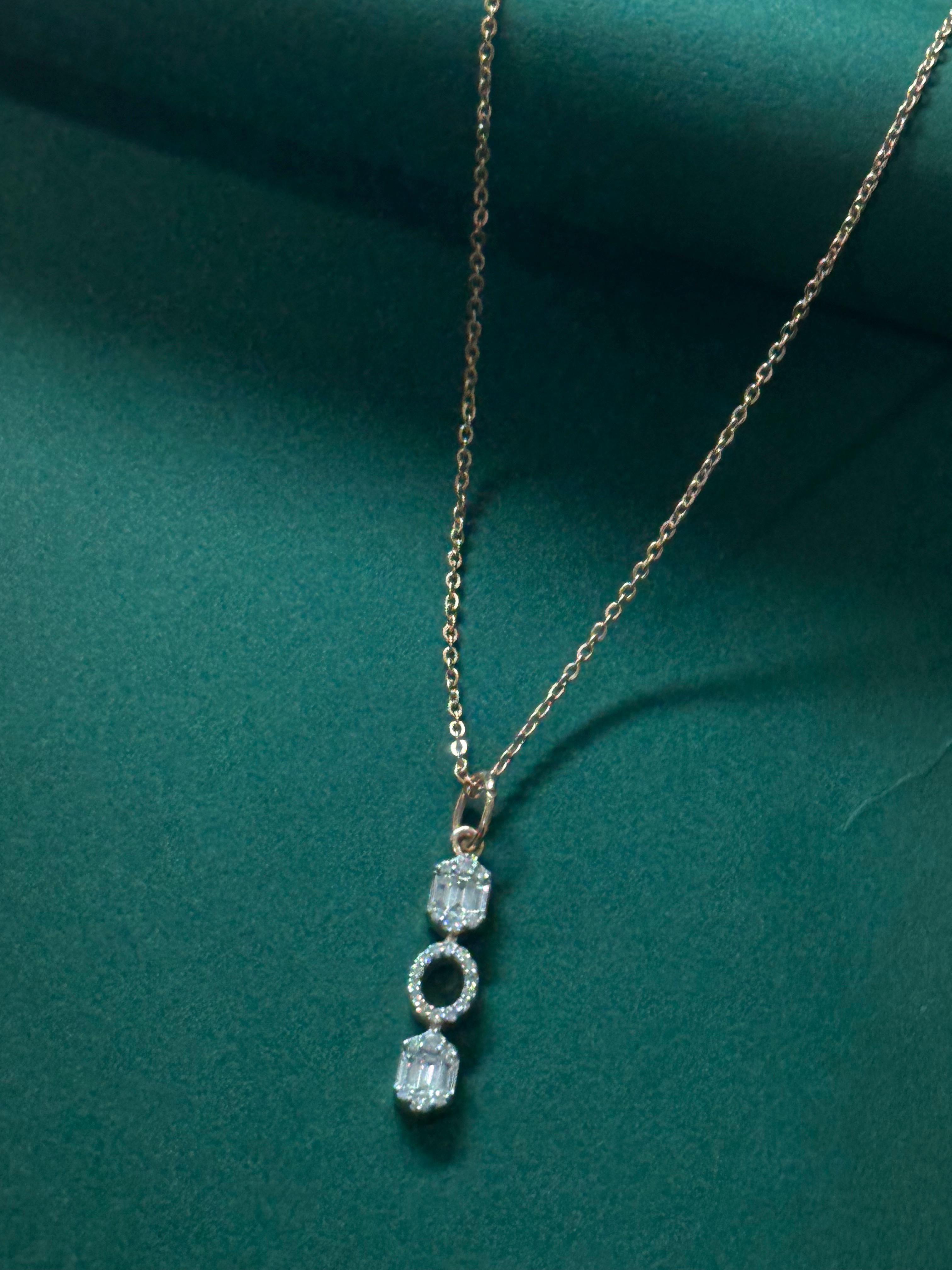 Baguette cluster  Pendant