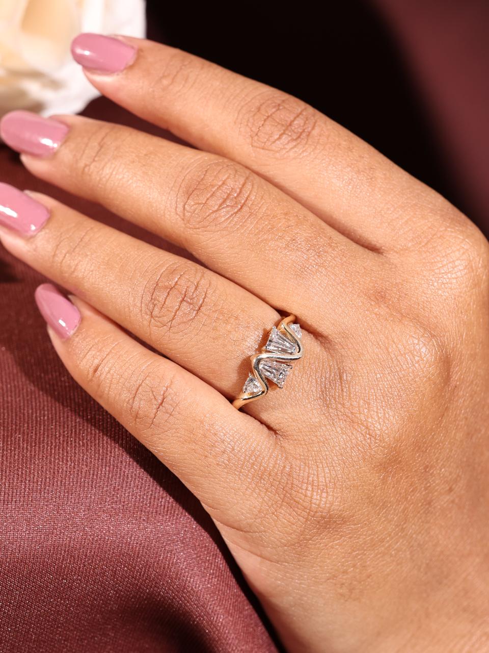 Wave of Diamond Ring