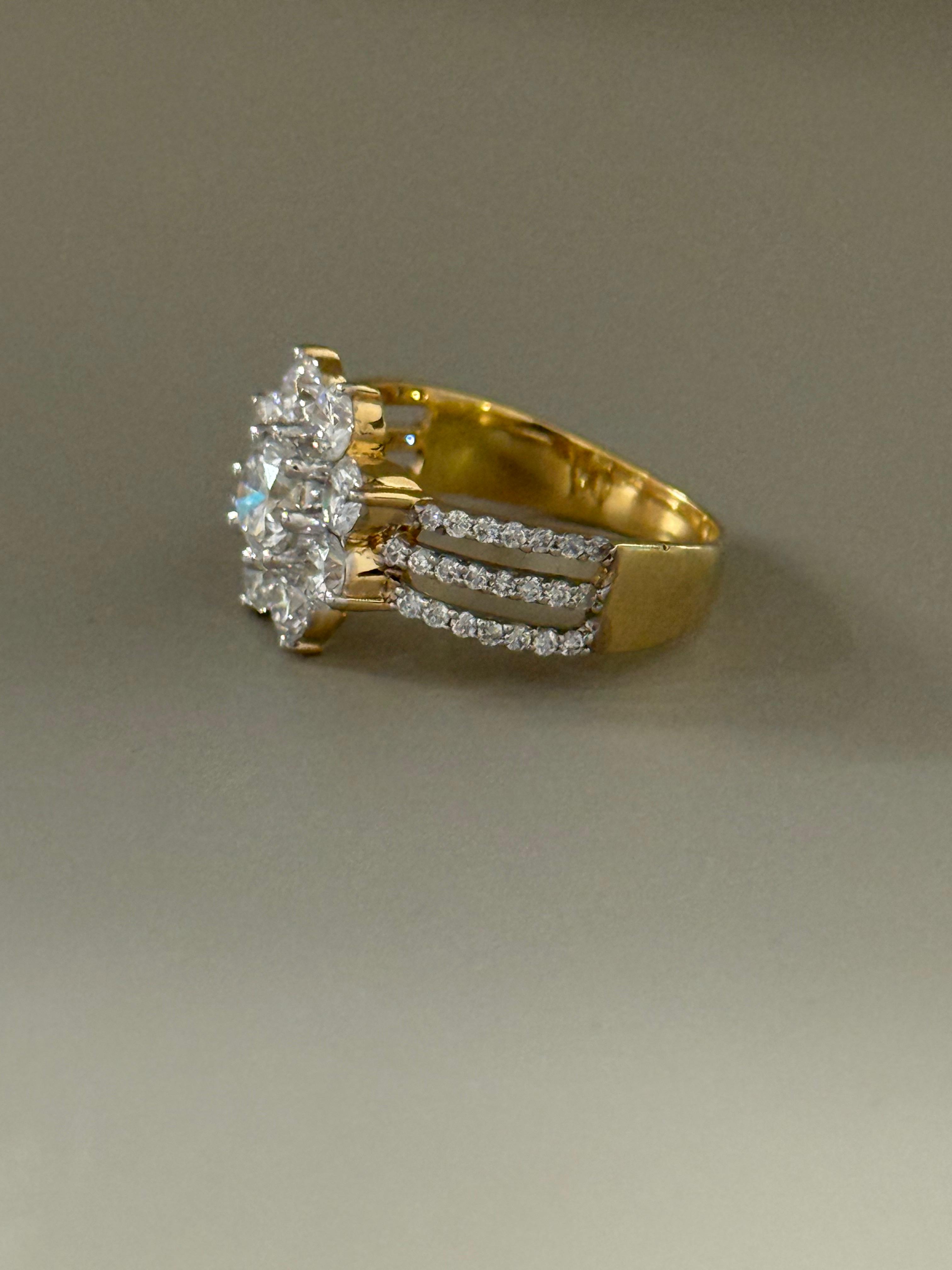 Cluster Set Engagement Ring