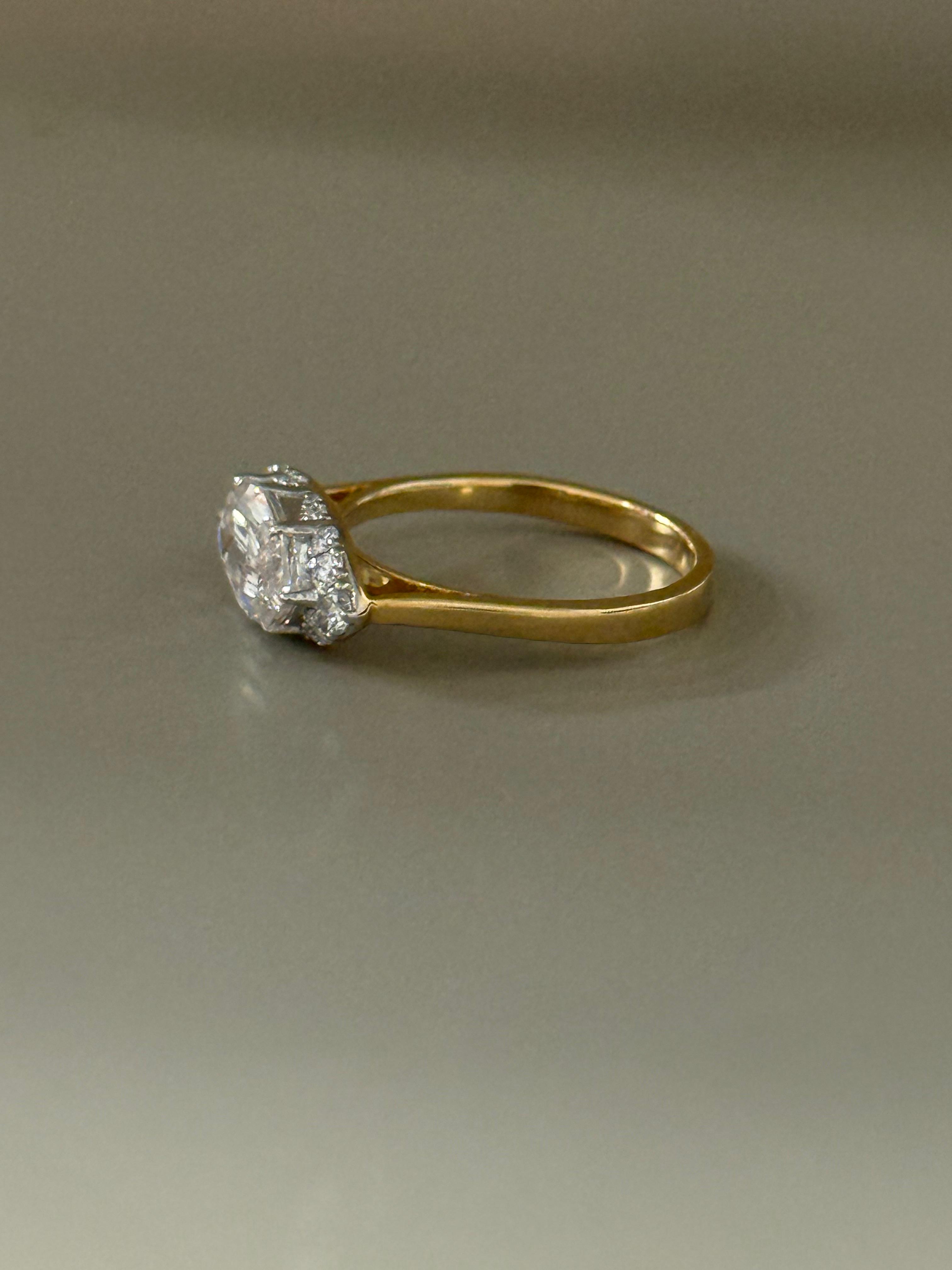 Marquise Step cut Engagement Ring