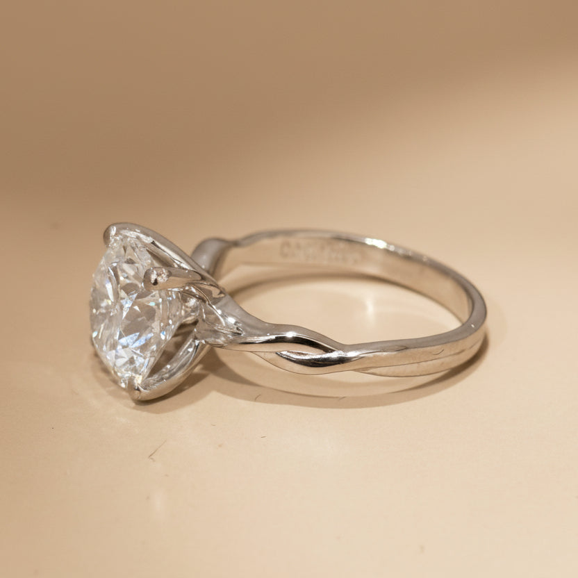 3ct Round twisted Ring