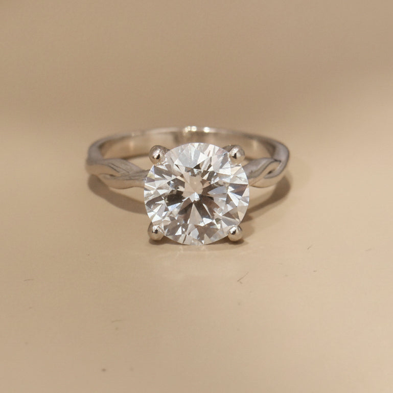 3ct Round twisted Ring