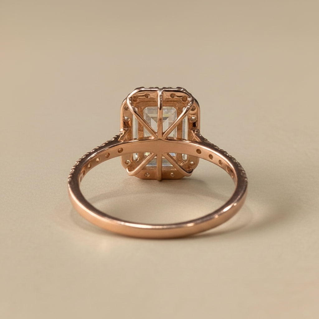 Emerald Halo Engagement Ring