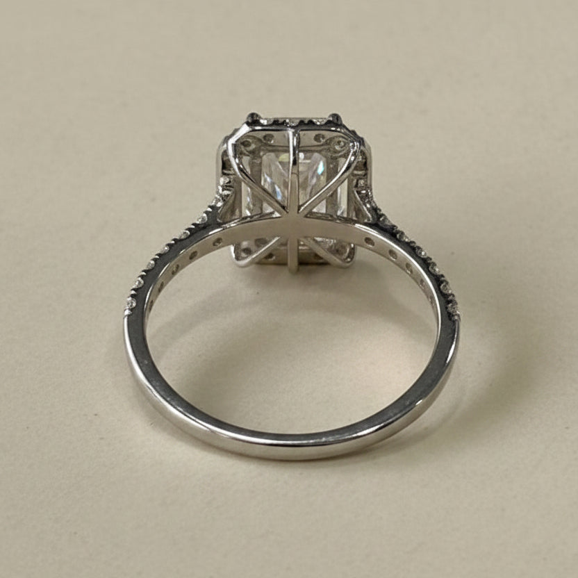 Emerald Halo Engagement Ring