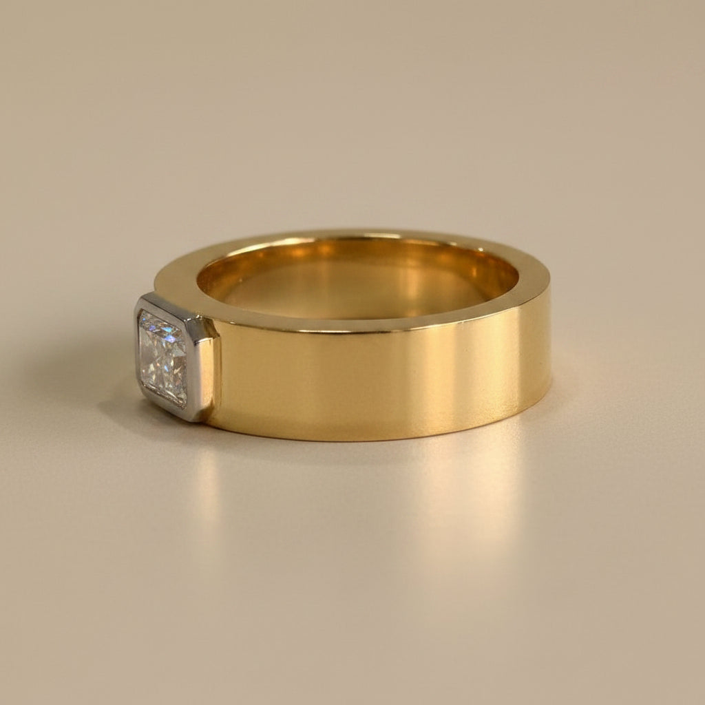 Emerald Cut Diamond Men's ring