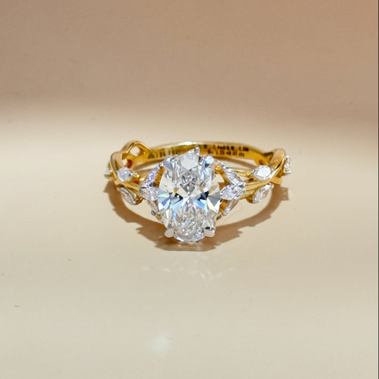 Oval Cut Nature Inspired Ring