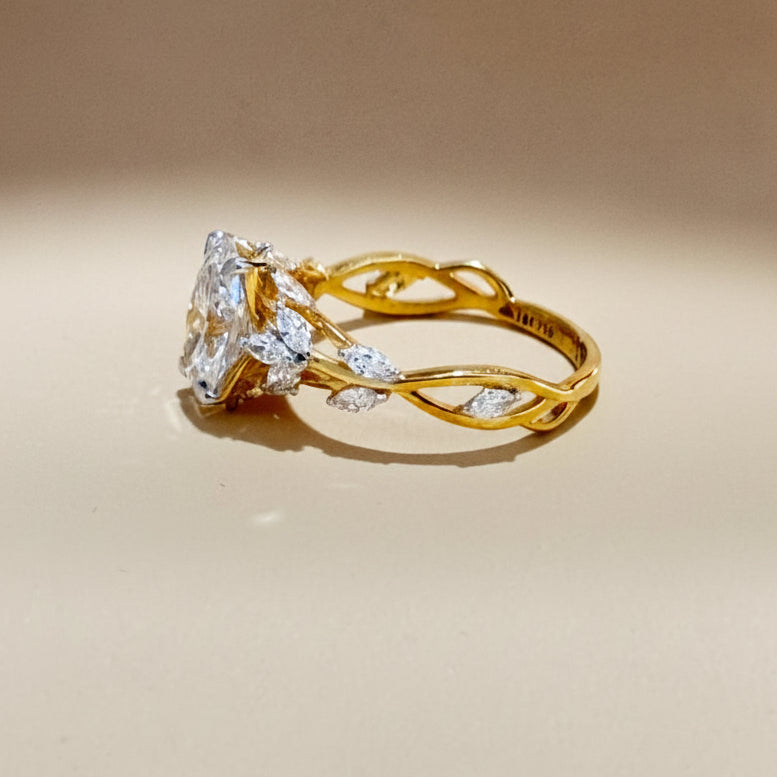 Oval Cut Nature Inspired Ring