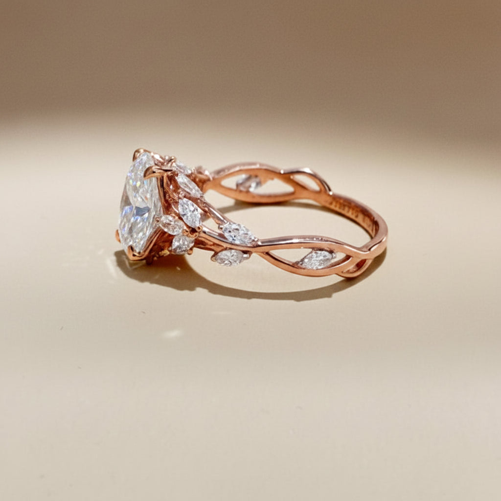 Oval Cut Nature Inspired Ring
