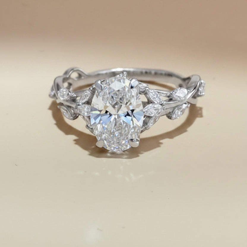 Oval Cut Nature Inspired Ring
