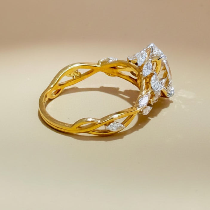 Oval Cut Nature Inspired Ring