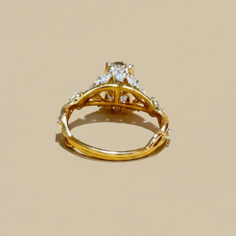 Oval Cut Nature Inspired Ring