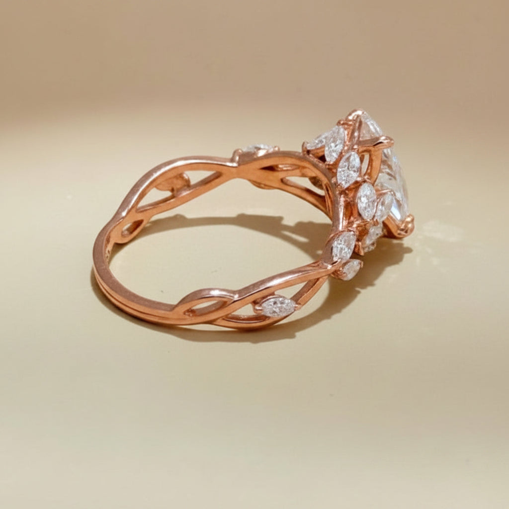 Oval Cut Nature Inspired Ring