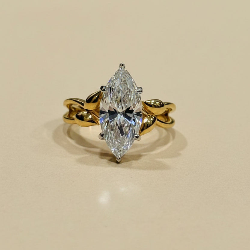 Marquise Cut Nature Inspired Ring