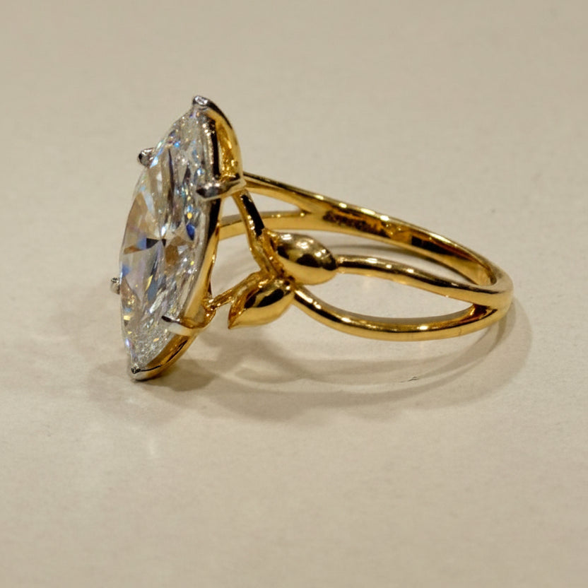 Marquise Cut Nature Inspired Ring