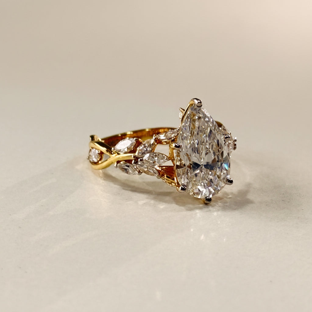 Pear Nature inspired Ring