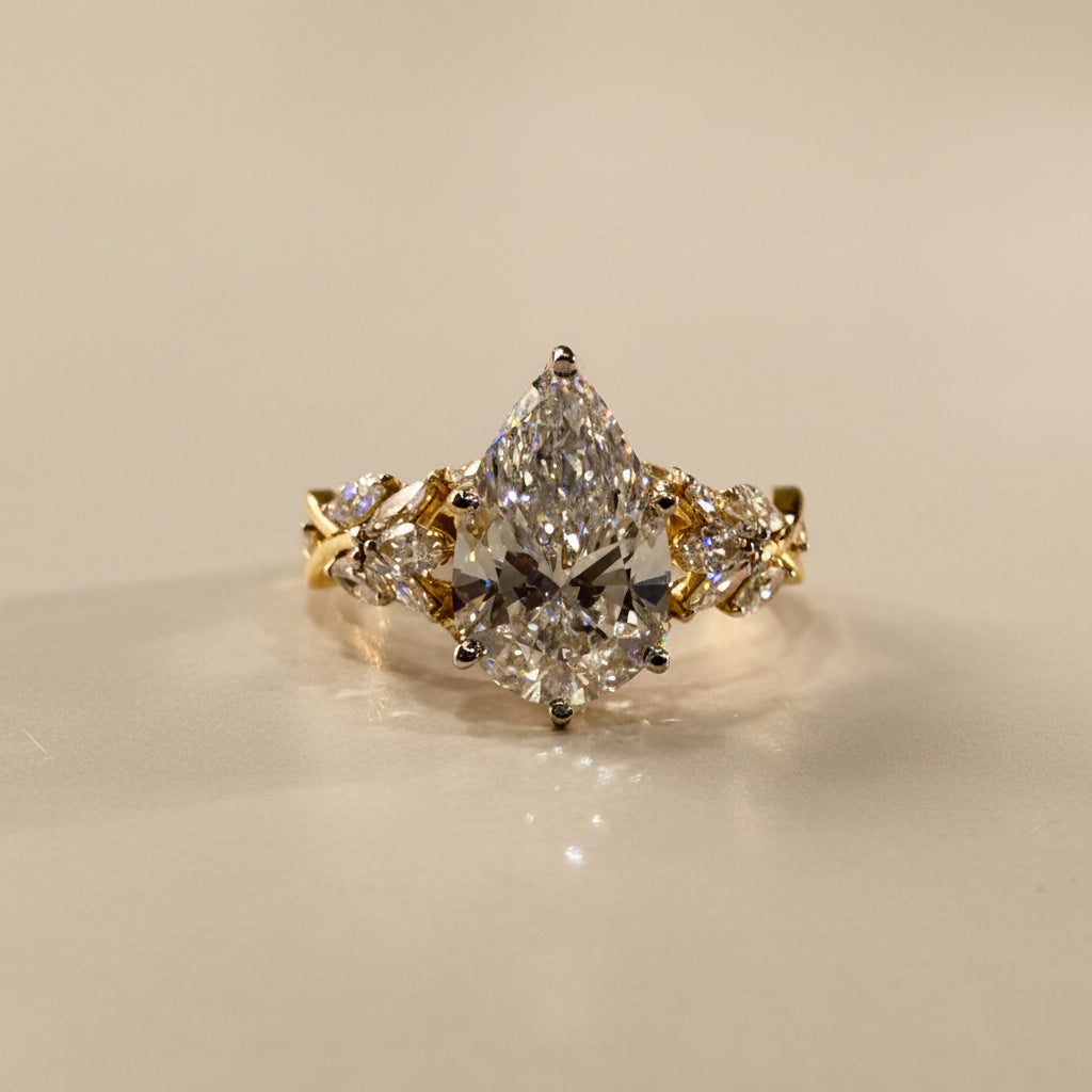 Pear Nature inspired Ring