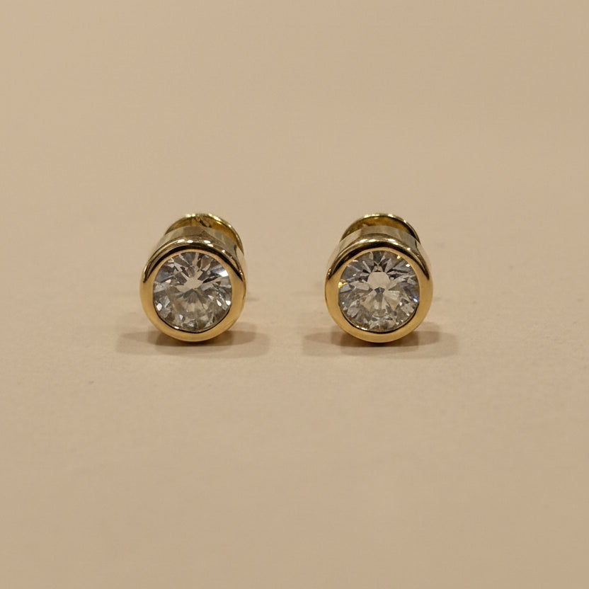 Bezel Diamond Stud