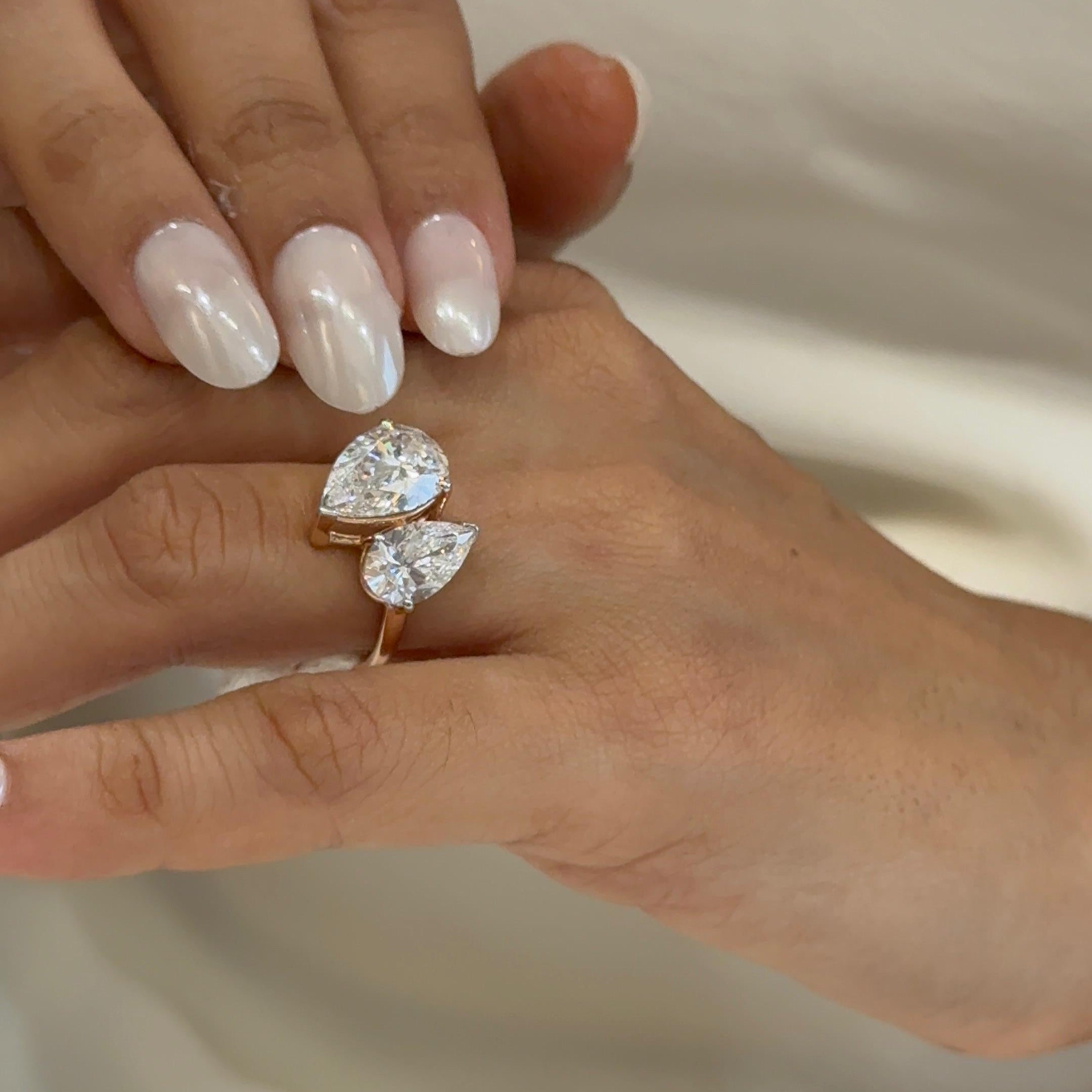 Pear Duo Toi Moi Ring