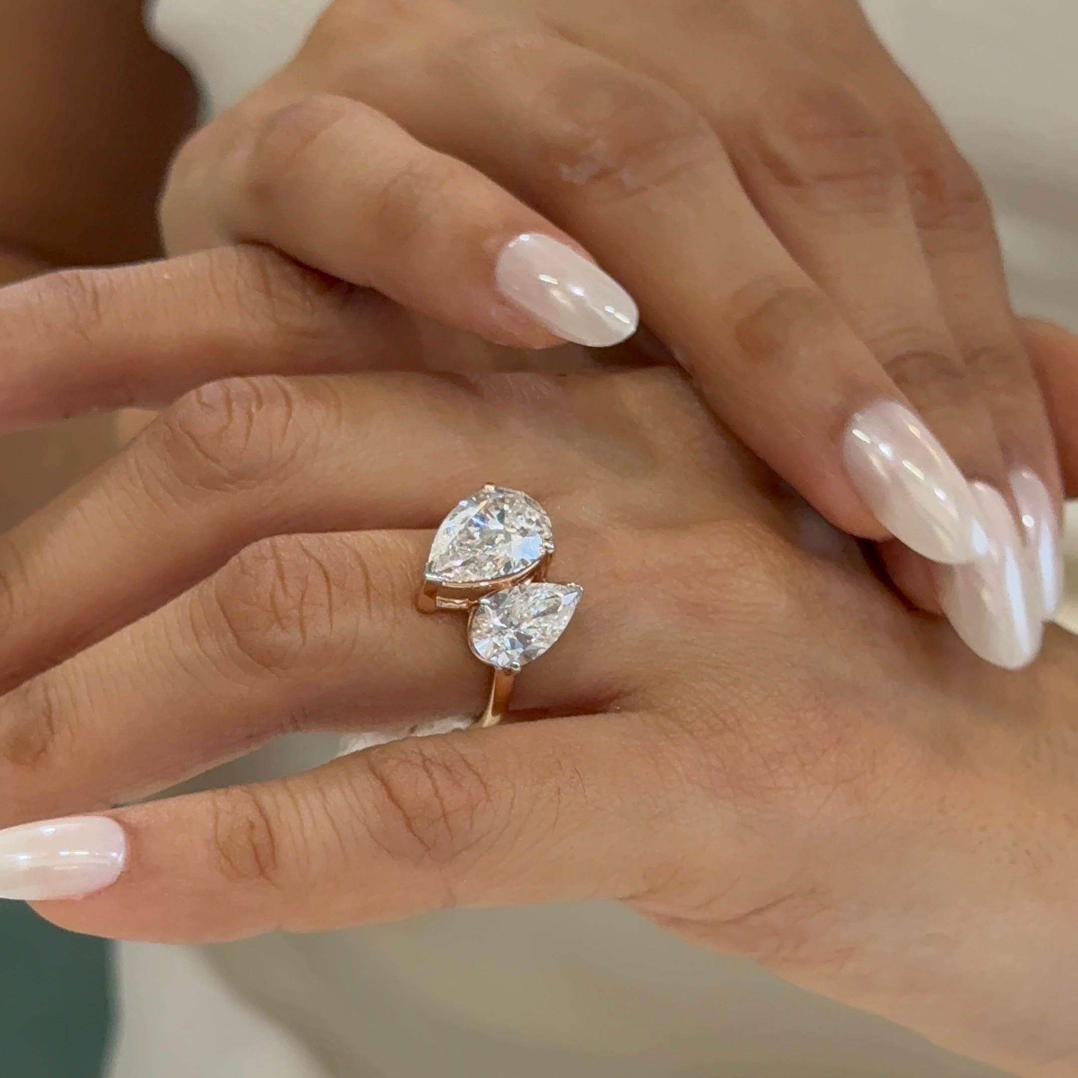 Pear Duo Toi Moi Ring