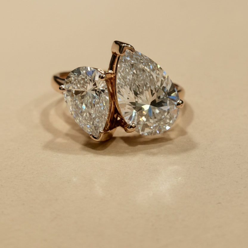 Pear Duo Toi Moi Ring