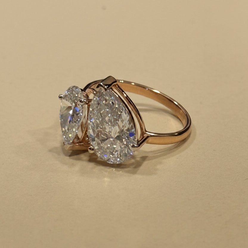 Pear Duo Toi Moi Ring