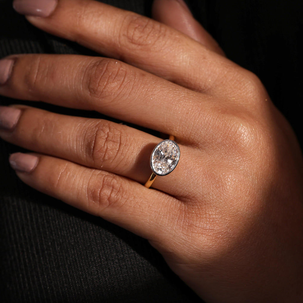 Aurora Bezel Oval Ring